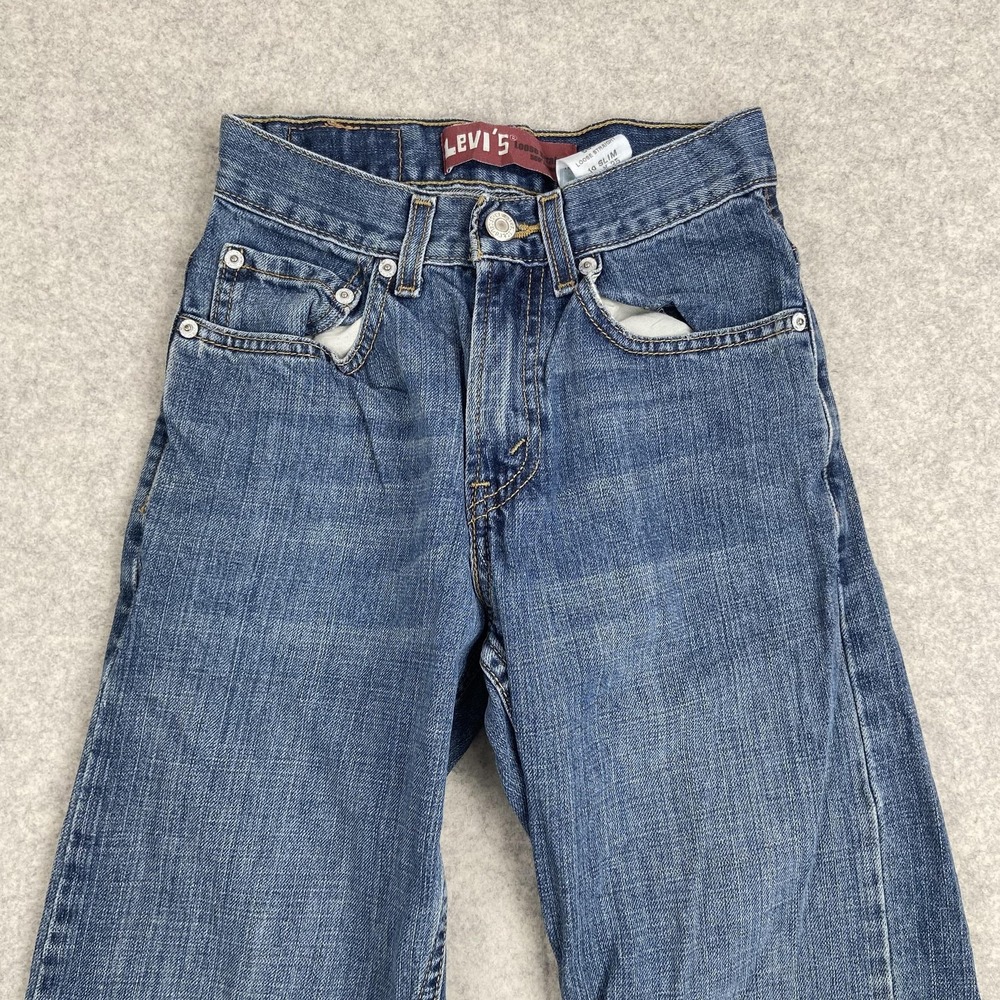Levis 569 Jeans Boys 10 Slim 23x25 (22x23) Blue Loose Straight Relaxed Fit Denim